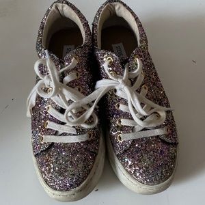 Pink Glitter Sneakers